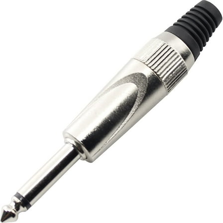 High Quality (6.35mm) 1/4" Inch Plug Phono TS with Bakelite for Speaker Cables, Patch Cables, Snakes (Pack of 2)