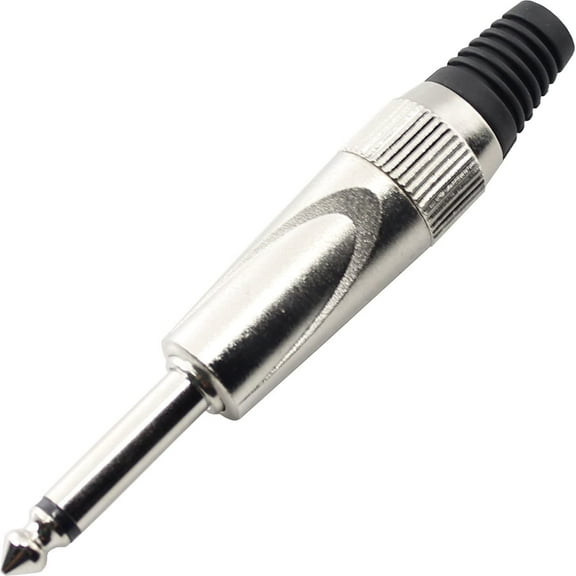 High Quality (6.35mm) 1/4" Inch Plug Phono TS with Bakelite for Speaker Cables, Patch Cables, Snakes (Pack of 2)