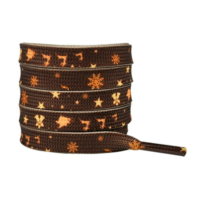 BAOPAI Christmas Themed Printed Shoe Laces For Sneakers With Festive Patterns For Sneakers Boots Long Lasting Polyester Ideal For Holiday Style