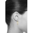 thumbnail image 2 of Wellingsale Ladies 14k Two Tone White and Yellow Gold Polished Fancy Dangle Hanging Drop Earrings (12 X 45mm), 2 of 7