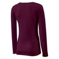 thumbnail image 3 of Womens Long Sleeve Square Neck Shirts Basic Slim Fit Tee Tops, 3 of 5