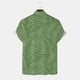 thumbnail image 2 of Camisas Para Hombre Slim Fit Camisa de vacaciones al libre de manga corta para playa con estampado completo de solapa informal con un solo pecho de primavera para hombre (Green, L), 2 of 4