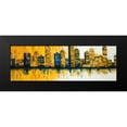 thumbnail image 2 of Atelier B Art Studio 24x11 Black Modern Framed Museum Art Print Titled - Yellow Abstract Skyscapers, 2 of 5