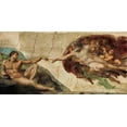 thumbnail image 2 of Buonarroti, Michelangelo 24x14 Black Ornate Wood Framed with Double Matting Museum Art Print Titled - La creazione di Adamo, 2 of 4