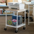 thumbnail image 6 of Design Ideas MeshWorks 2 Tier Wheeled Metal Storage Shelving Cart, White, 6 of 11