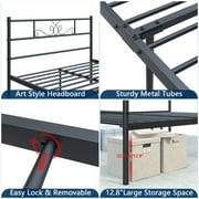 Platform Metal Bed Frame Foundation Headboard Furniture Bedroom Full Size