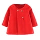 thumbnail image 1 of Gibobby Abrigos de invierno para niños y niñasNiños pequeños bebés niñas niños invierno sólido manga larga botón capa tipo ropa abrigo chaqueta(Rojo, 18-24 Meses), 1 of 5