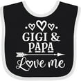 thumbnail image 3 of Inktastic Gigi and Papa Love Me Boys or Girls Baby Bib, 3 of 4
