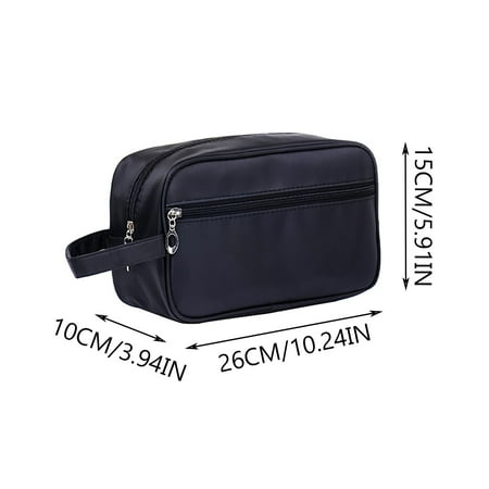 Nylon Pencil Case Large Capacity Travel Storage Pouch Portable Stationery Organizer Bag with Handle for Toiletry Cosmetic Makeup Office Supplies