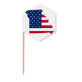 thumbnail image 1 of Missouri USA Map Stars And Stripes Flag Shape Toothpick Flags Cupcake Picks Party Celebration, 1 of 3