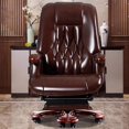 thumbnail image 2 of Solid Wood Office Chair Organizer Elastic Leather  Adjustable Executive Roller Office Chair Swivel Luxury Chaises Furniture My Lux Decor Round, 2 of 29