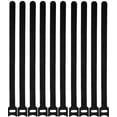 thumbnail image 4 of 50 Pcs Reusable Fastening Cable Ties, Microfiber Cloth 12 Inch Hook and Loop Cord Ties, Black, 4 of 4