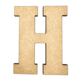thumbnail image 1 of 6" Tall MDF Letter H | 1/4" Thick | Krafty Supply Letters | RockTimes, 1 of 3