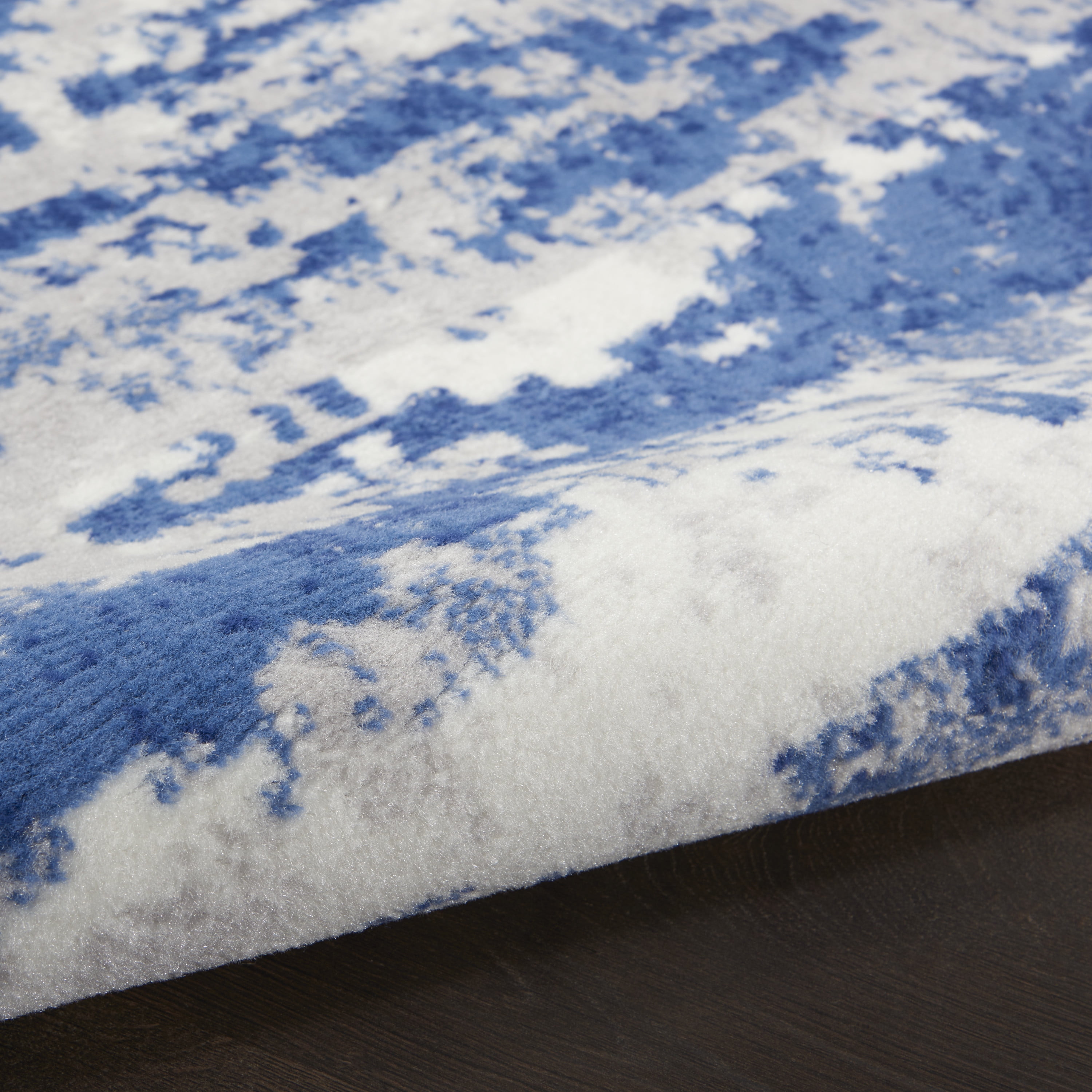 Nourison Whimsicle Modern Artistic Ivory Navy 8' x 10' Area Rug, (8' x 10')