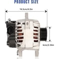 thumbnail image 3 of 11610 90A Alternator Compatible with Elantra Coupe GT 2011-2017, Forte Koup Forte5 2014-2016, Soul 2012-2013 1.8L 2.0L L4 Replace# 37300-2E200 373002E200 11610N 2610428, 3 of 5