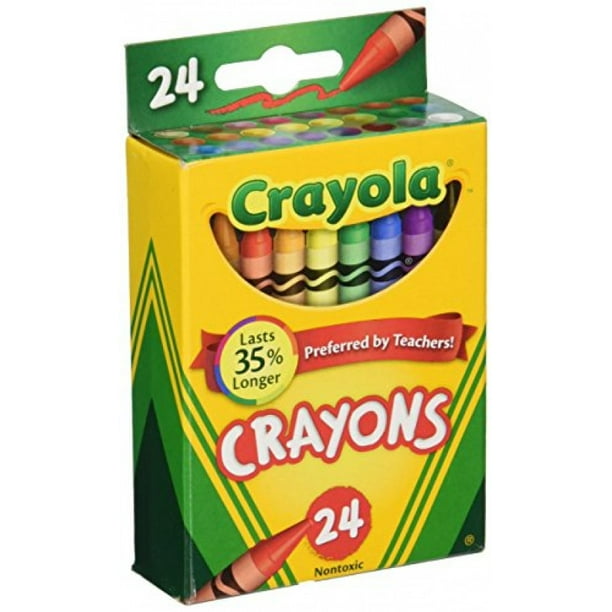 Crayola Box of Crayons NonToxic Color Coloring School Supplies, 24