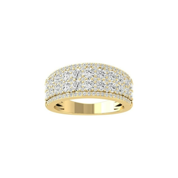 ARAIYA FINE JEWELRY 10K Yellow Gold Diamond Wedding Anniversary Band Ring (1 1/2 cttw, I-J Color, I2-I3 Clarity) Size 6