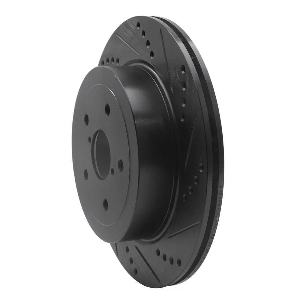 Dynamic Friction Company 633-13017R DFC Brake Rotor - Drilled And Slotted - Black