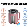 thumbnail image 4 of Taza de café aislada de acero inoxidable NQ taza de viaje al vacío de doble pared con asa dorado champán, 4 of 5