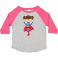 thumbnail image 3 of Inktastic Superhero Girl, Cute Girl, Brown Hair, Red Cape Girls Toddler T-Shirt, 3 of 5