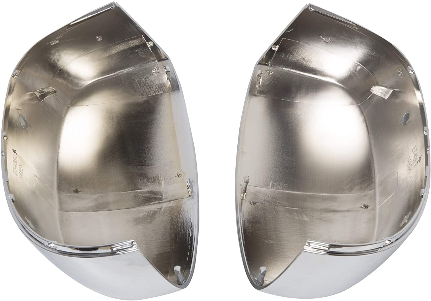 Kojem Pair Chrome Side View Upper Mirror Top Half Caps Fit for 2007-2014 Chevy Silverado GMC Sierra Avalanche Tahoe Suburban Left & Right