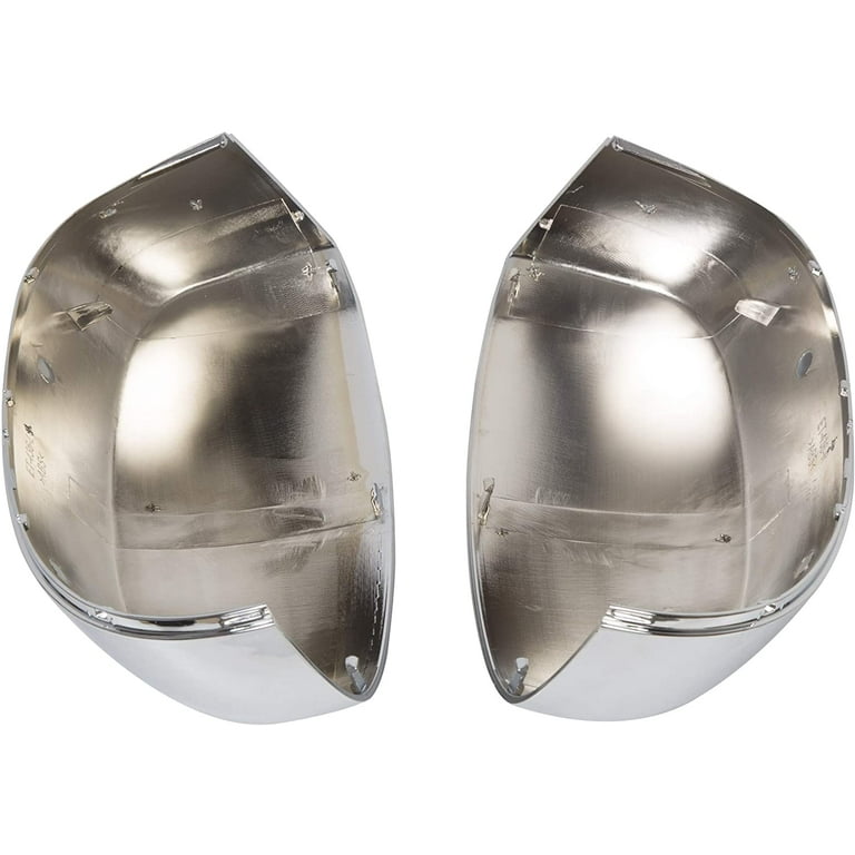 Kojem Pair Chrome Side View Upper Mirror Top Half Caps Fit