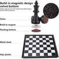 thumbnail image 3 of Juego de tablero de ajedrez 3 en 1 de 31 x 31 cm, tablero de ajedrez magnético con ajedrez, damas, backgammon para niños y adultos, juego de tablero de ajedrez plegable y portátil, 3 of 5