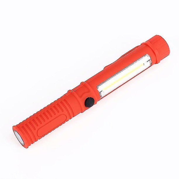 Led Functal Mini Portable Outdoor Flash Clip Pen con Cob Side (rojo)