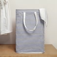 thumbnail image 6 of DOKEHOM 80L Freestanding Laundry Hamper with Handle, Collapsible Large Cotton Storage Basket for Clothes (Blue), 6 of 8