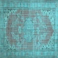 thumbnail image 1 of Ahgly Company Indoor Square Persian Light Blue Traditional Area Rugs, 6' Square, 1 of 4