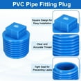 thumbnail image 3 of 5Pack 1/2 Inch PT Male Thread Pipe Fitting Plug, Cleanout Plugs, Water Drain End Caps Coupling Adapter with Tape for Water Heater Supply Lines, Plumbing, Blue, 3 of 6