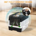 thumbnail image 3 of PHANCIR Enclosed Cat Litter Box, Foldable Lightweight with Litter Scoop, Easy to Clean, Black, 3 of 8
