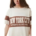 thumbnail image 3 of Ambar Women's New York City Printed Short Sleeve Tshirt, Stone \ Brown,L - US, 3 of 3