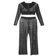 thumbnail image 3 of Women Beach Mesh Sheer Bikini Cover Up Swimwear Bathing Tops+Pants Set, 3 of 5