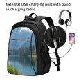 thumbnail image 2 of Disketp Majestic Deer Mountain Lake Mochila de Viaje Estampada para Laptop con Puerto de Carga USB, Mochila Impermeable para Computadora – Regalo para Hombres y Mujeres, 2 of 7