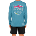 thumbnail image 2 of Maui and Sons Classic Shark Logo Long Sleeve Sun Shirt for Boys Made With 50+ UPF Protection Moisture Wicking Fabric Designed for Everyday Comfort, 2 of 4