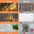 thumbnail image 3 of Cadena de luces para cortina, luz impermeable enchufable, dormitorio navideño, decoración de pared para jardín de fiesta, blanco cálido, 3 of 5