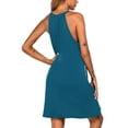 thumbnail image 5 of Ekouaer Womens Nightgown Sleeveless Sleepwear V Neck Racerback Sleep Dress, 5 of 6