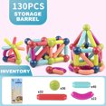 thumbnail image 3 of Juego de varillas de bolas magnéticas 3D Montessori multipropósito suave para regalos de vacaciones para niños JShteea libre de BPA, 3 of 9