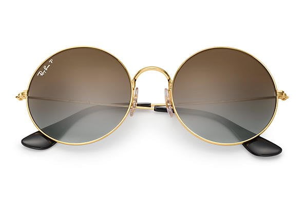 Ray Ban Ja-jo Polarized Brown Gradient Round Ladies Sunglasses