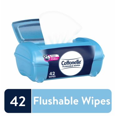 Cottonelle Flushable Wet Wipes 14x42+100 Prep Bulk Pack Septic Safe Snap-Top