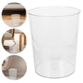 thumbnail image 6 of Worgeous  2 Pcs Bathroom Waterproof Garbage Can Transparent Storage Bucket Office, 6 of 8