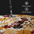 thumbnail image 3 of Fall Leaves Shower Curtain, Abstract Modern Luxury Bathroom Decor, Autumn Leaf Decorative Waterproof Washable Cloth Fabric Bathroom Curtain with 12 Hooks 72x72 Inches, 3 of 6