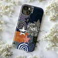 thumbnail image 5 of Retro Spiral Star Collage Phone Case, Trippy Psychedelic Patchwork Aesthetic Protective Cover for iPhone 16 15 14 13 12 11 Pro Max Plus Mini, 5 of 6