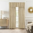thumbnail image 3 of Achim Bordeaux Indoor Polyester Light Filtering Solid Curtain Valance, Tan, 52-in W x 14-in L, 3 of 6