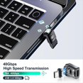 thumbnail image 2 of Adaptador Magnético USB C de 2 Piezas de 240 W, Adaptador Magnético USB C de 24 Pines, Datos de Carga Rápida de 40 Gbps para 3/4, Pro, 2 of 5