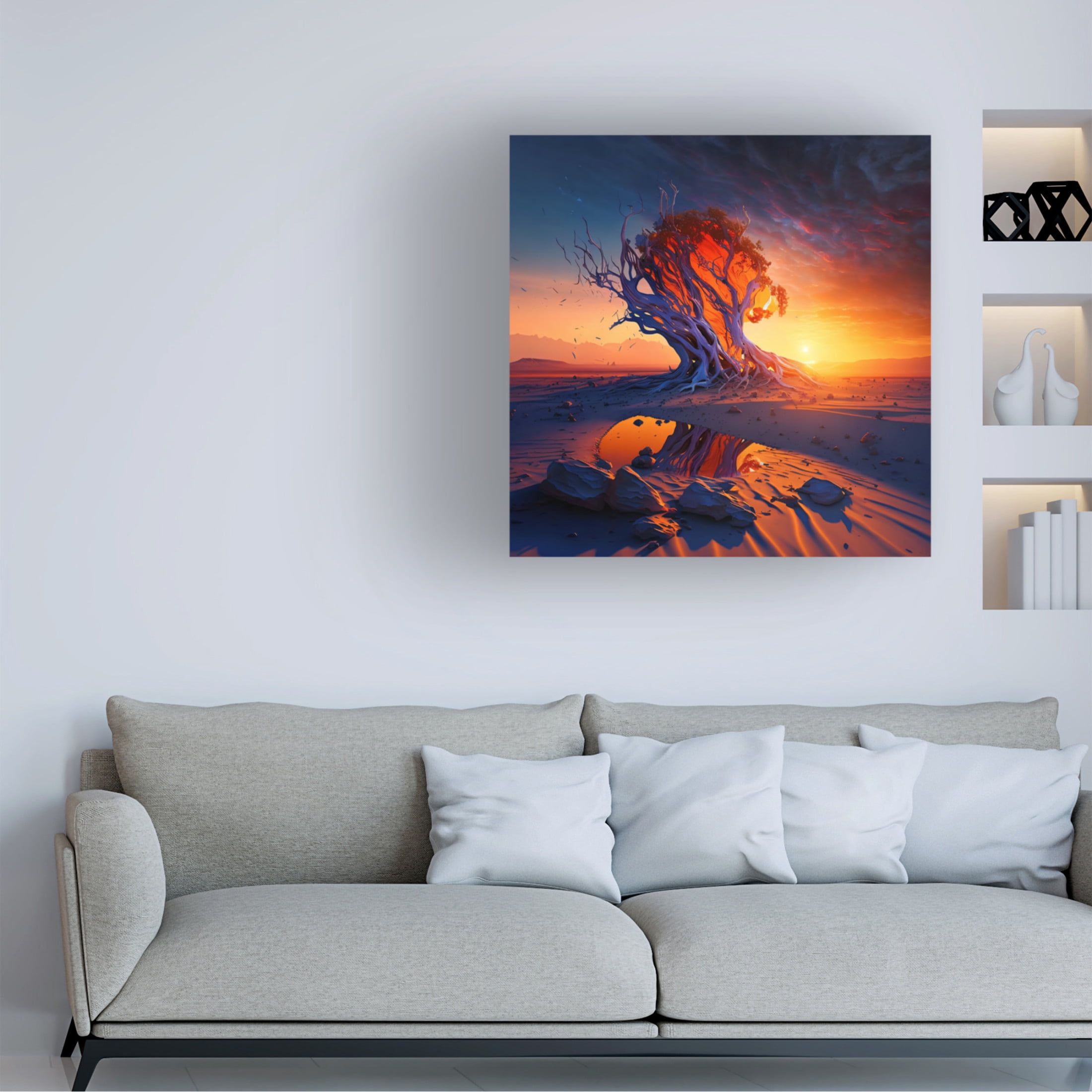 Canvas Wall Art - Ray Heere 'Desert Of Dreams 2' Wall Art for Living Room, Bedroom, or Office Décor by Trademark Fine Art - 14 x 14 Inches