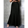 thumbnail image 6 of Women Fall Skirts Business Casual Clothes High Waisted Cocktail Party Wedding Guest Mermaid Maxi Skirt Black XS, 6 of 9