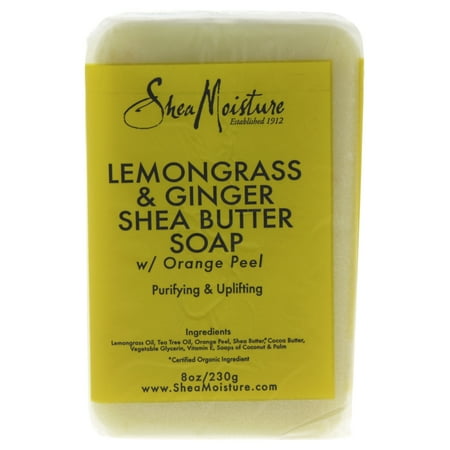 Lemongrass & Ginger Shea Butter Soap by Shea Moisture for Unisex - 8 oz Bar Soap