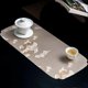 thumbnail image 2 of Tea Set Mat Decorative Washable Exquisite Embroidery Tea Ceremony Mat for Tabletop Apricot, 2 of 3